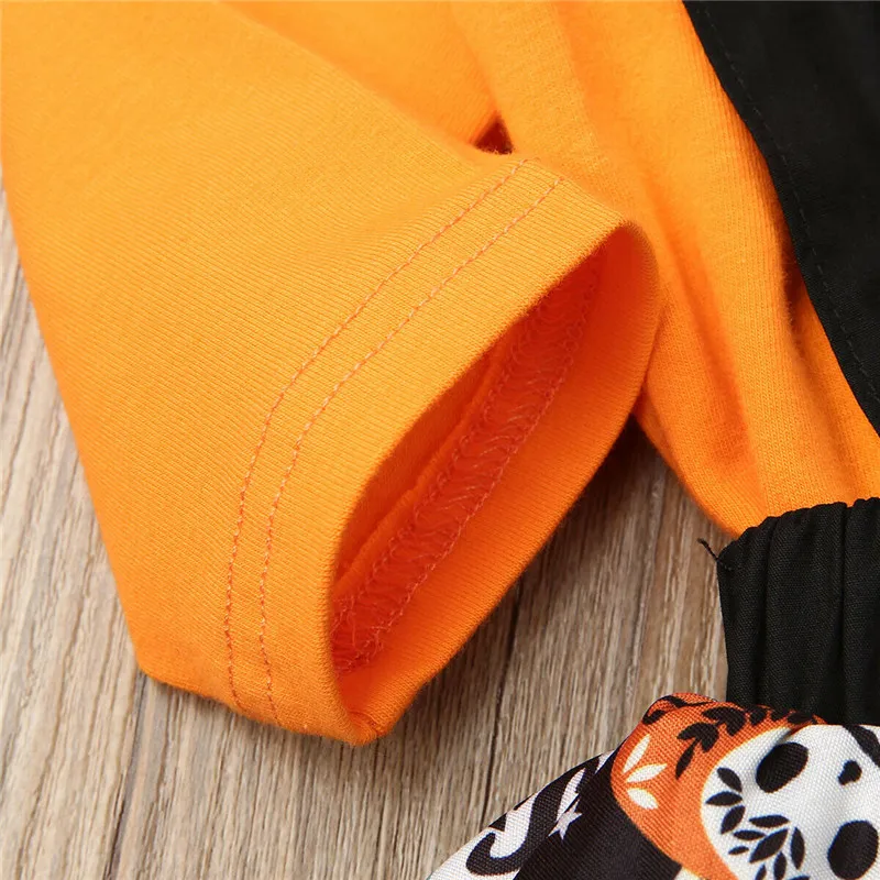 Милый детский комбинезон с длинными рукавами и принтом тыквы для новорожденных