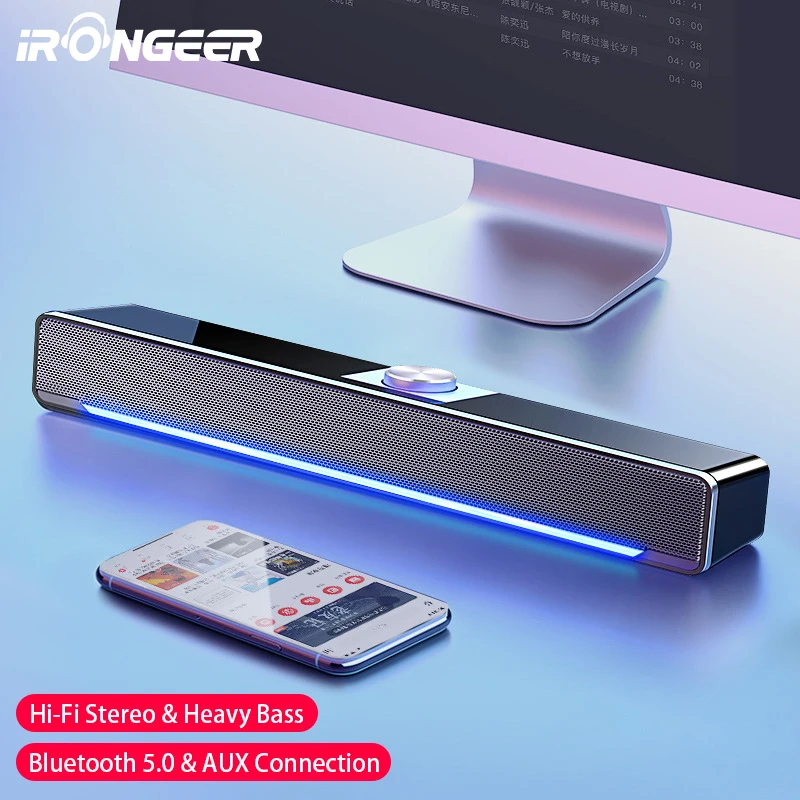 

LED TV Sound Bar Computer Speakers AUX Wired Wireless Bluetooth Speaker PC Home Theater System Surround SoundBar 2021