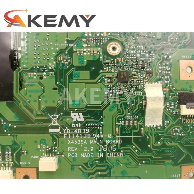 

100% new and working for asus X453 X453SA laptop motherboard REV.2.0 N3050 CPU