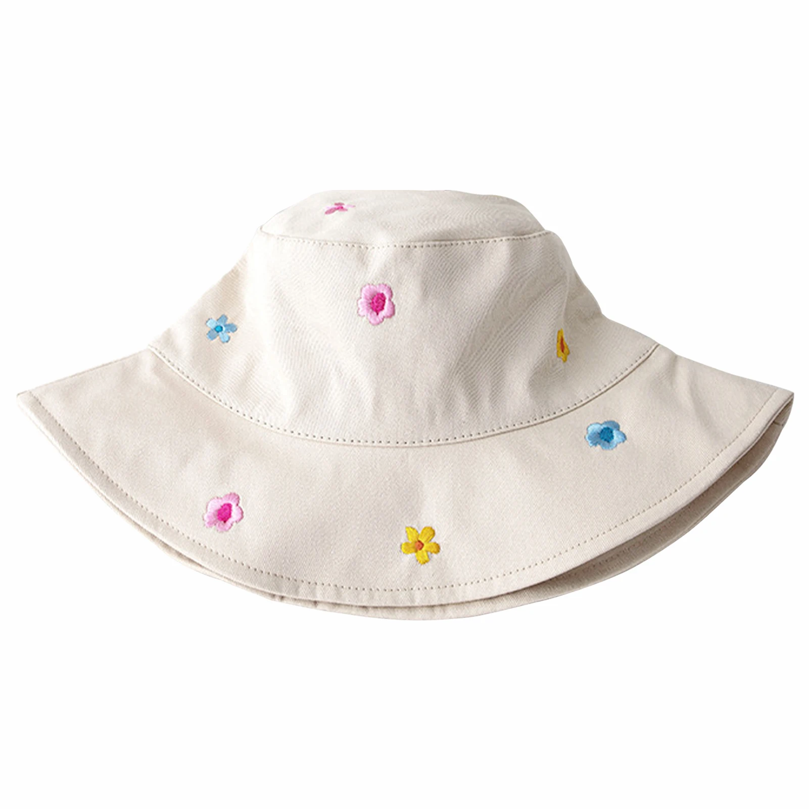 

Women Men Fisherman Spring Summer Fishing Travel Bucket Hat Outdoor Cotton Blend Elastic Flower Embroidery Sun Cap Beach Casual