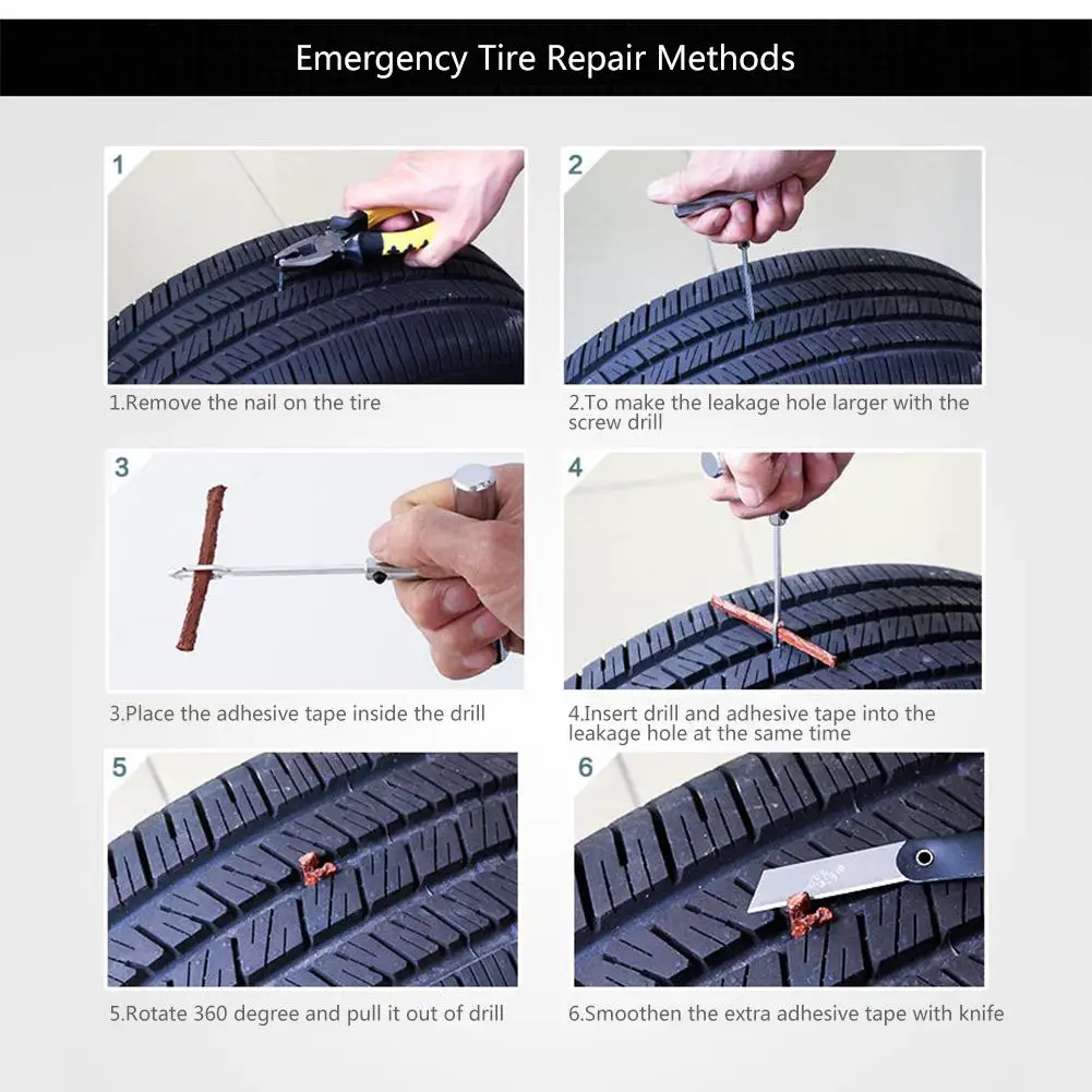 9 шт. набор инструментов для ремонта автомобильных шин 1 комплект в вакуумной