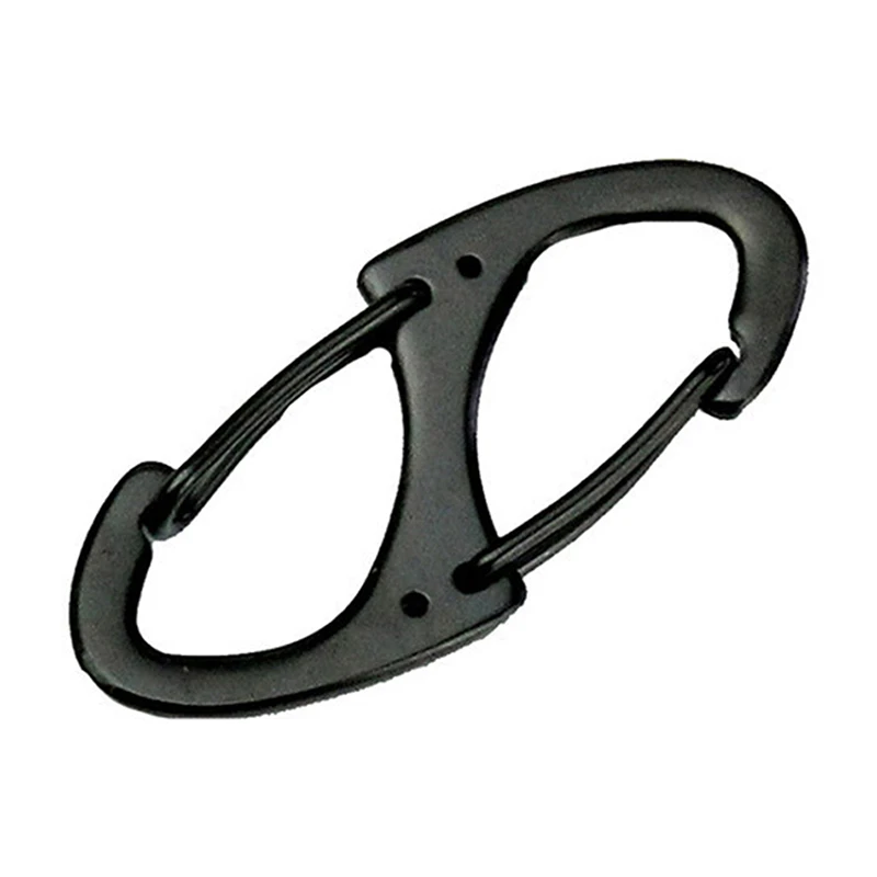 1 шт. простые черные мини пружинная подвесная Пряжка Портативный металический