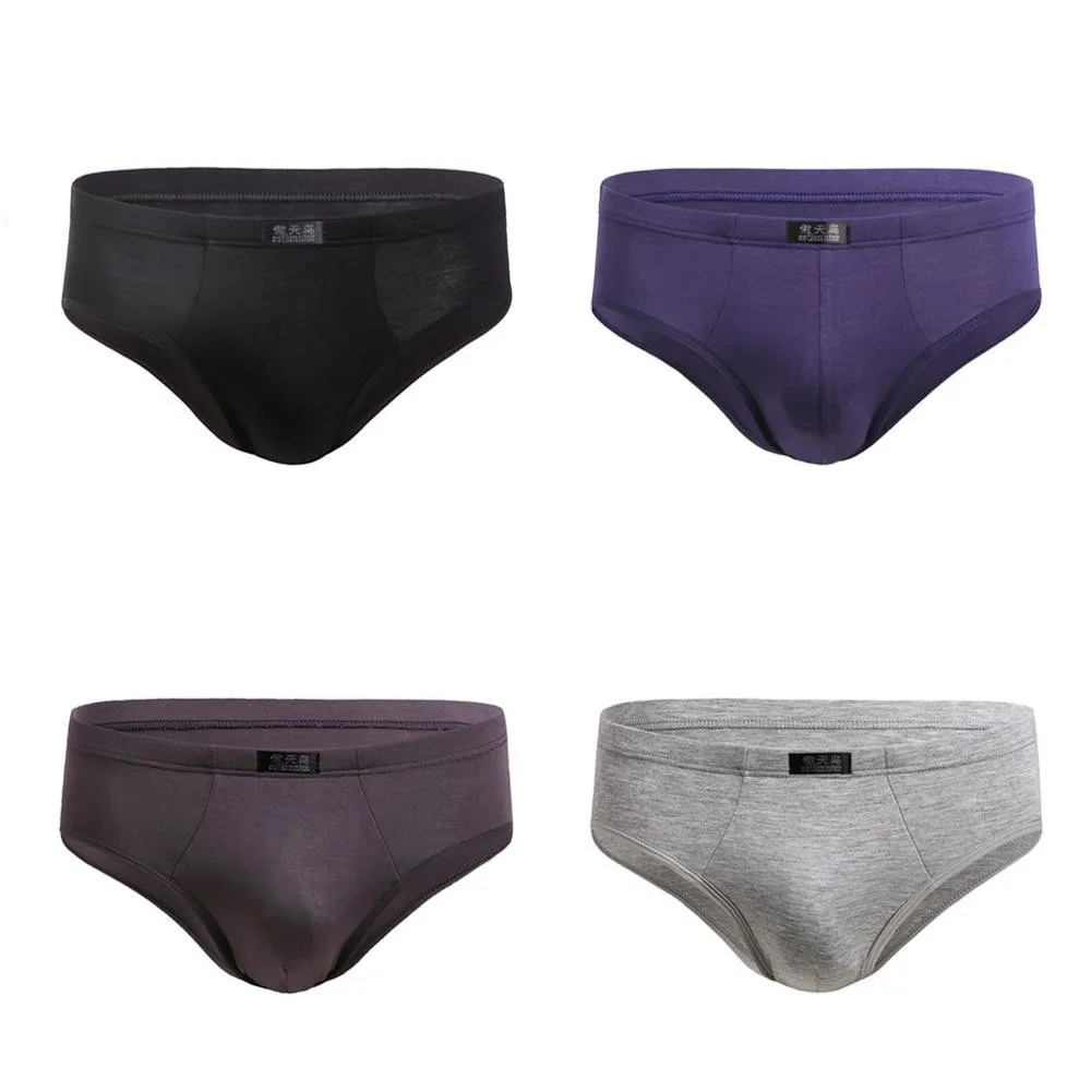 

4Pcs Sexy Men Briefs Underwear Modal Ropa Interior Hombre Slip Calzoncillos Sous Vetement Size L-5XL