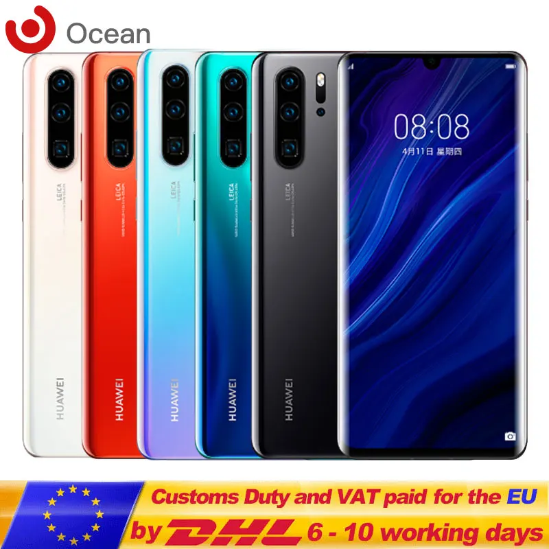 Оригинальный смартфон HUAWEI P30 Pro глобальная прошивка Kirin 980 8 ГБ ОЗУ 128 256 Гб ПЗУ Android 9