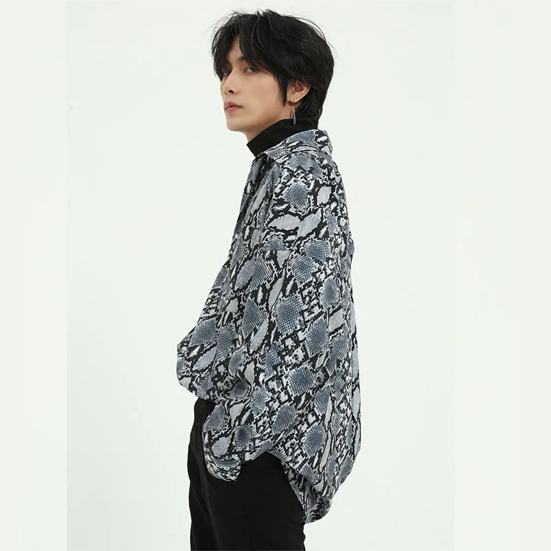 Новая Мужская винтажная модная уличная рубашка в японском Корейском стиле