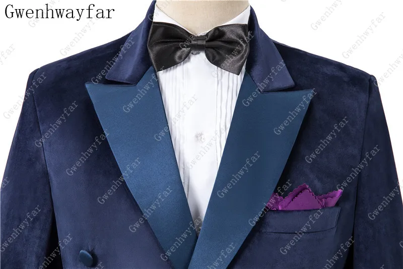 Повседневный темно-синий мужской модный уличный умный деловой блейзер Gwenhwyfar