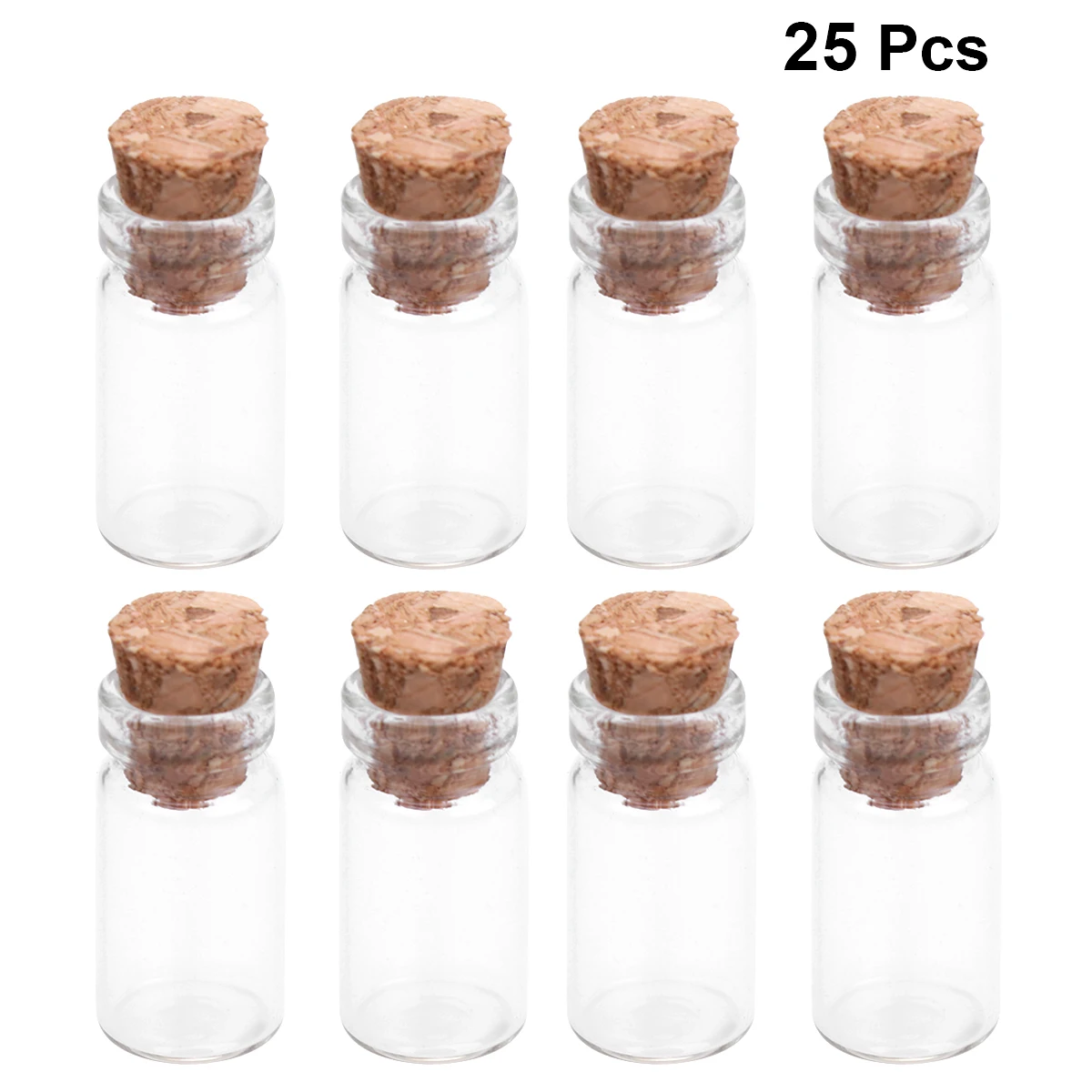 Стеклянные бутылки желаний 25 шт. маленькие прозрачные стеклянные мини баночки с