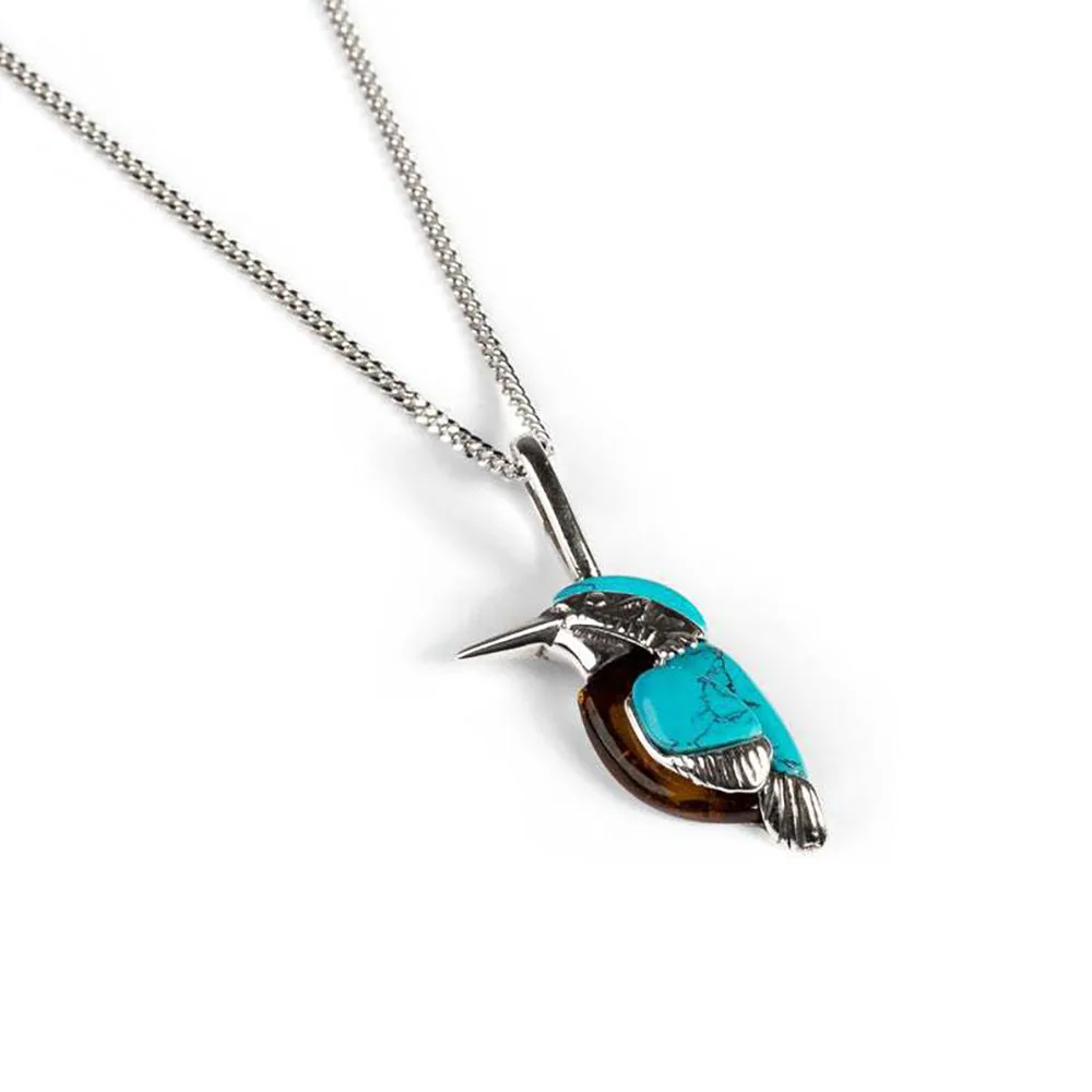 

Bohemia Blue Women's Neck Chain Blue Bird's Hummingbird Pendant Choker Necklace Accessories Jewelry Gift