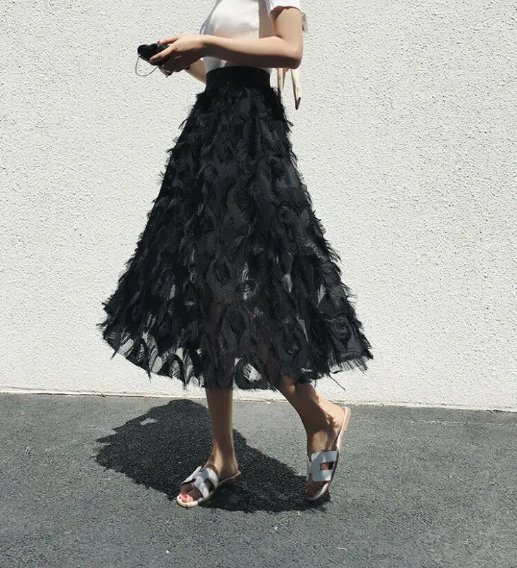 4 цвета Модные женские длинные юбки пачки из тюля с высокой талией макси вечерние