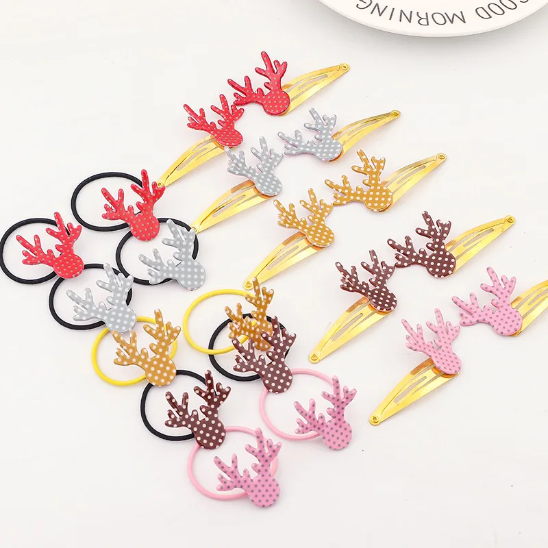 Новинка Детские Рождественские заколки для волос резиновая лента BB детские в