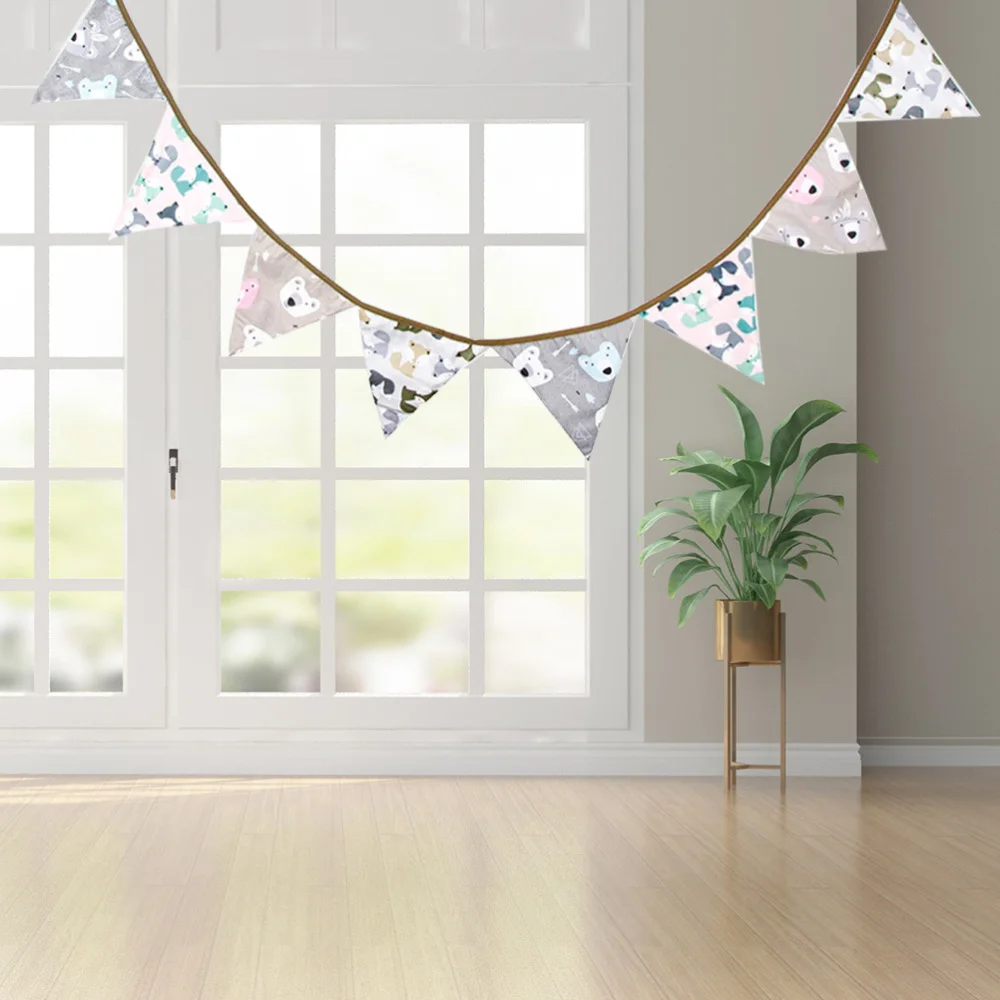 

1pc Cartoon Pattern Banner Indian Style Hanging Pennant Decorative Wall Banner Party Supplies for Home Bar