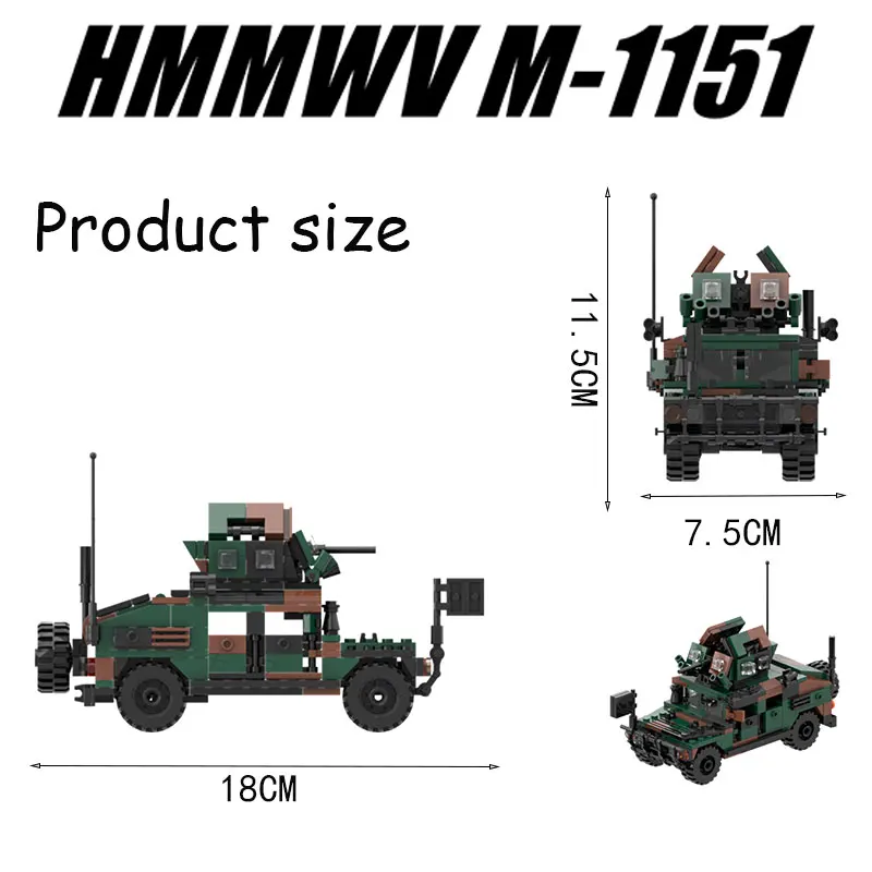 Строительные блоки MOC Военная серия Сборная модель цветные хампасы детская