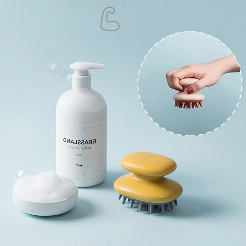 Ручной шампунь из АБС пластика для кожи головы Массажная щетка мытья душа