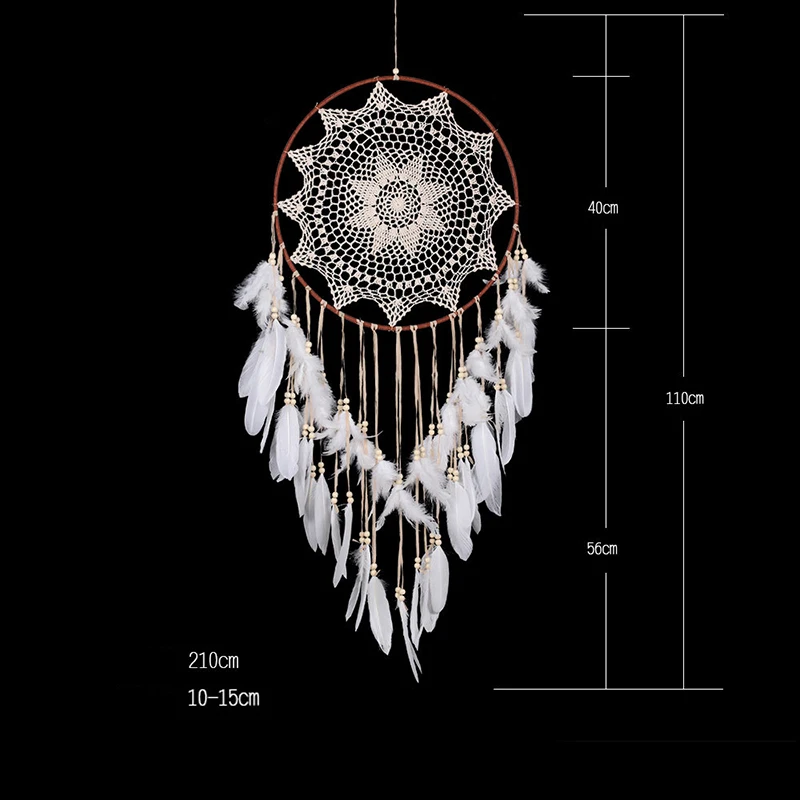 

Macrame Dream Catcher Pendant Nordic Style Home Feather Ornament Home Garden Decoration Craft Creative Wind Chime Pendant