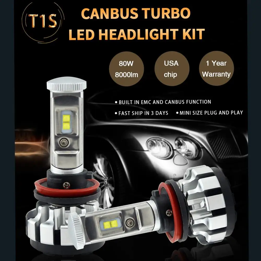 Турбовентилятор Canbus без сообщение об ошибке T1S светодиодный фара Автомобильная