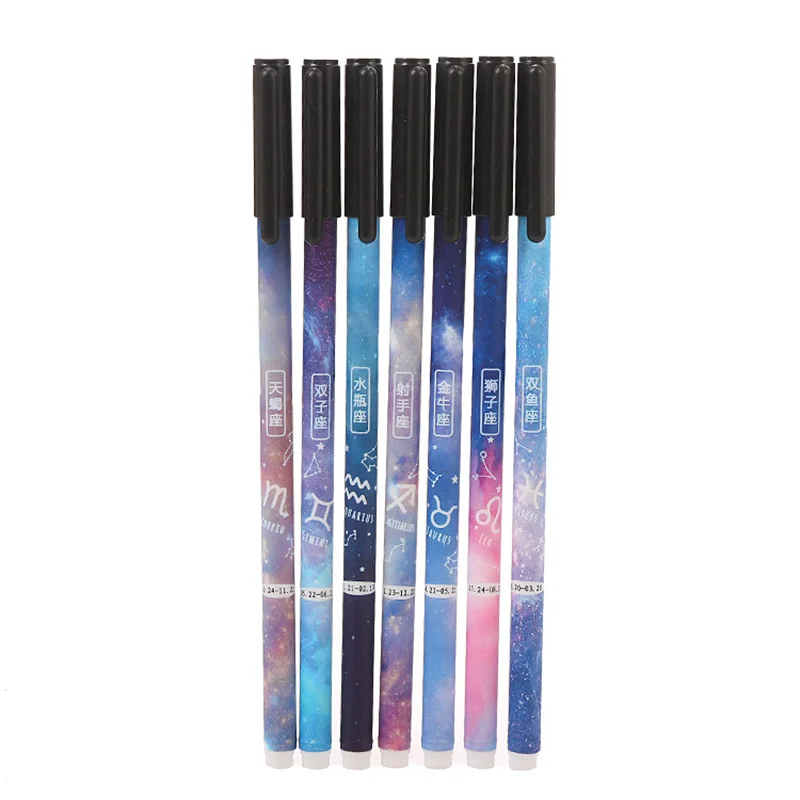

4pc/lot Constellation Gel Pen 0.5mm Novelty Starry Black Ink Children Gifts Student Stationery School Writing Office Supplies
