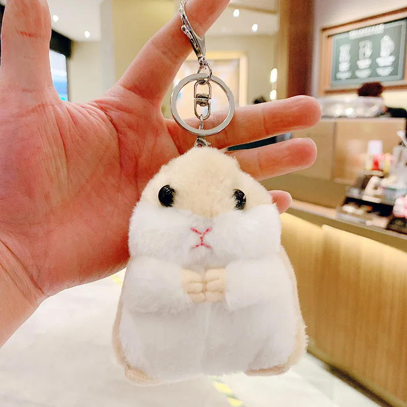

Hamster Doll Keychain Pendant Hamster Cute Backpack Doll Plush Ins Bag Pendant School Bag Pendant Key Ring Holder Jewelry Gift