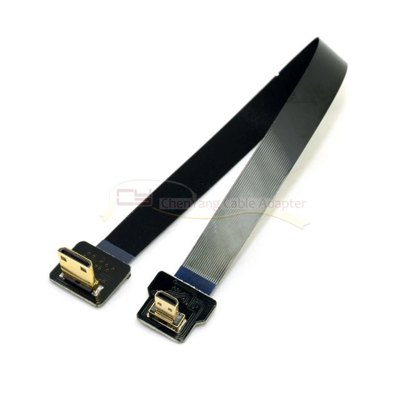 FPV 90 градусов вниз мини к микро HDMI-совместимый адаптер 5 см-50 см FPC плоский HD-кабель