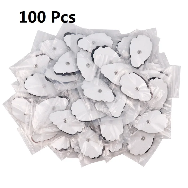 100 Pcs 50/100 шт. мышечный Стимулятор электрод Массажная накладка сменная для TENS машинка для иглоукалывания Электрический цифровой массажер для тела - Цвет: 100 Pcs