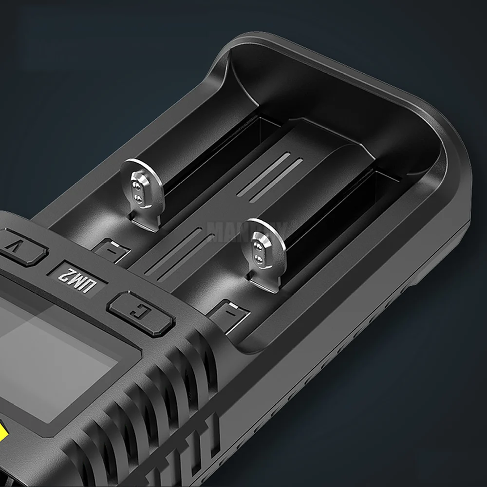 Интеллектуальное зарядное устройство Nitecore UM2 с двумя слотами USB ЖК-дисплей