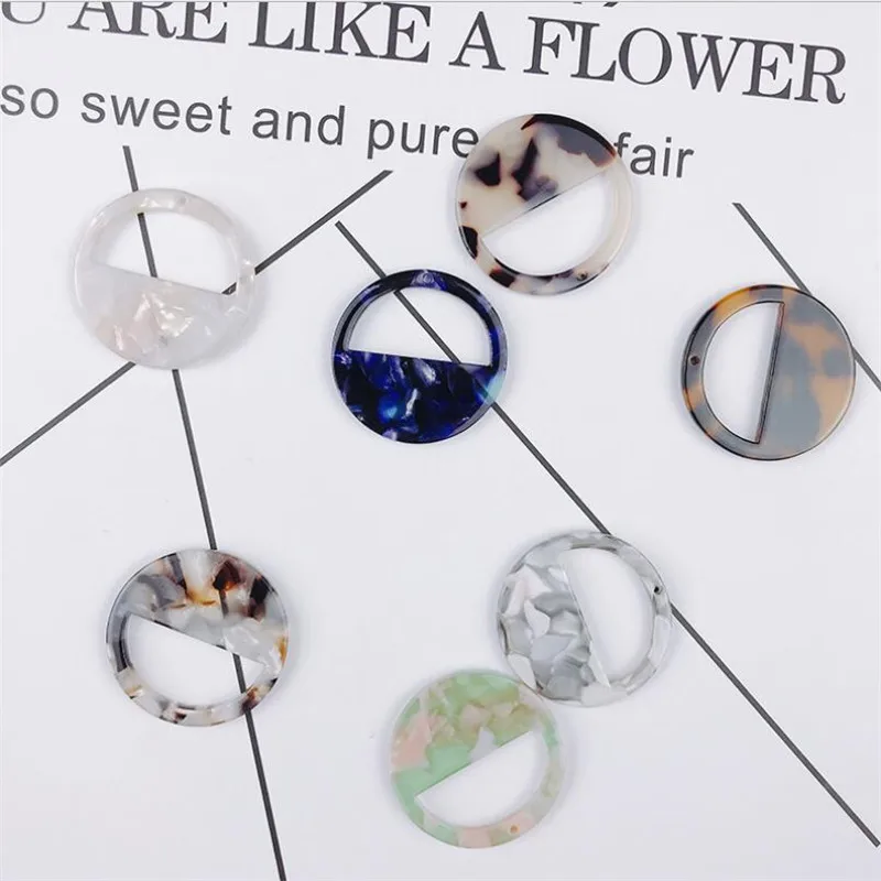 10 шт./партия Разноцветные уксусная кислота полые круглое очарование разъемы для