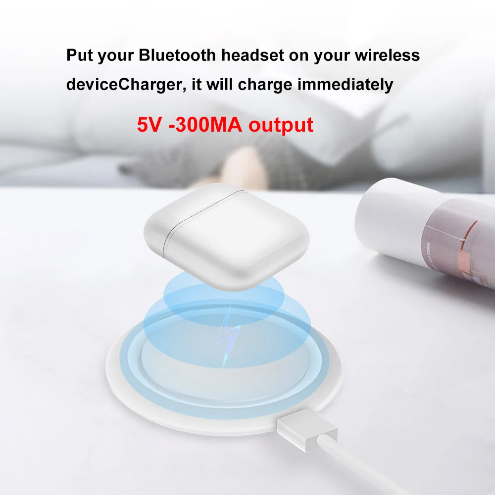 DCAE Быстрая зарядка Беспроводная зарядная станция для Apple Airpods 2 Pro Qi Bluetooth чехол для наушников док-станция для samsung Galaxy Buds