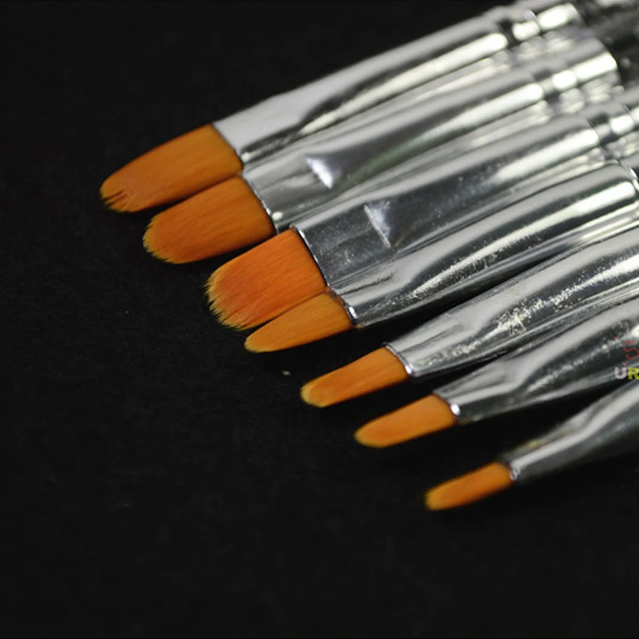 7 шт./лот кисть для дизайна ногтей УФ гель акриловый дизайн Советы салонов Сделай