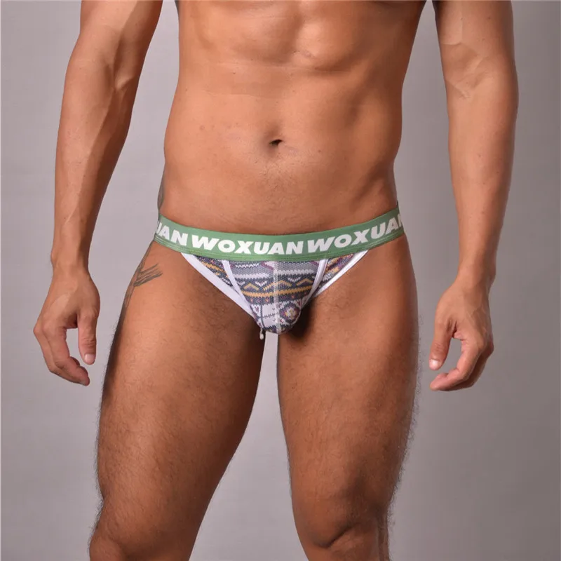 Трусы-брифы мужские с цветочным принтом пикантное нижнее белье мягкие трусы