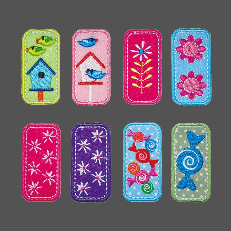 

Cartoon Candy Birds House Patch for Baby Girl Dress Iron On Embroidery Sticker DIY Patchwork Craft Garments Appliques Badge