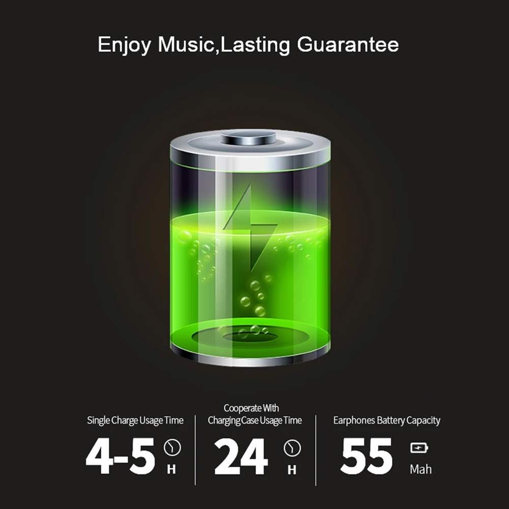 TWS Hifi стереонаушники V5.0 Мини Bluetooth наушники Спортивная гарнитура с зарядным