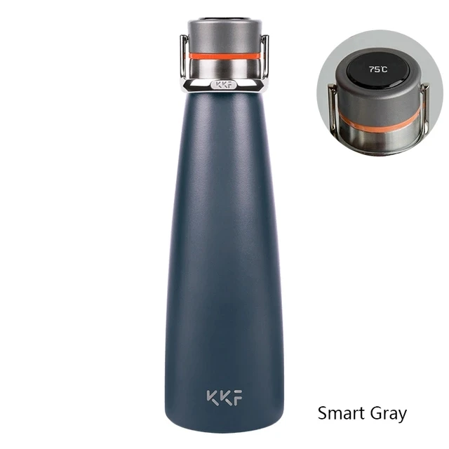 With screen Gray Быстрая Xiaomi mijia kiss fish умная вакуумная изоляционная бутылка с 3 фильтром OLED температурный экран умный датчик CC+ чашка - Цвет: With screen Gray