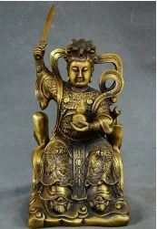 

28cm China Temple Copper Bronze Immortals PaHsien Palden Lhamo Lha-mo Goddess Statue