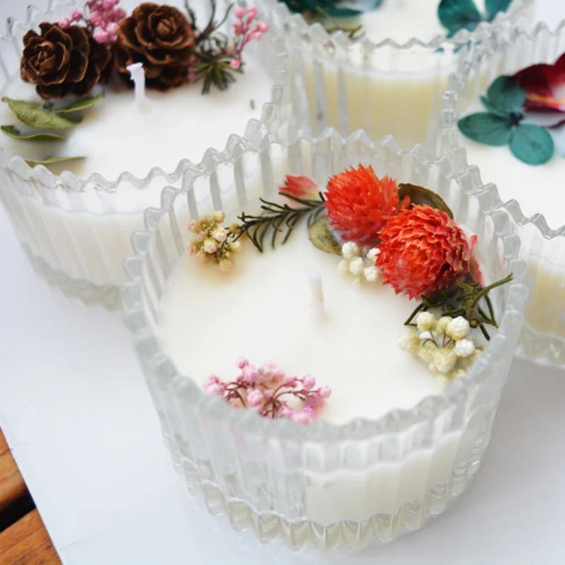 Сушеные Цветочные ароматерапевтические свечи Рождественские Ароматические