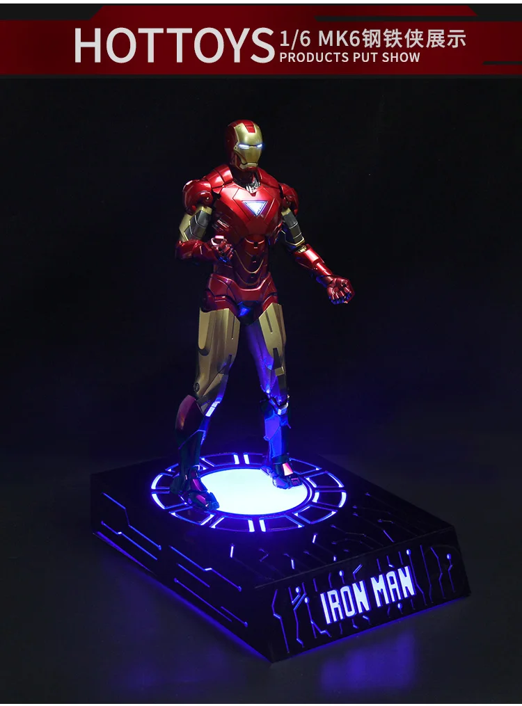 1/1 Ironman MK7 MK46 MK42 шлем с подсветкой платформа для косплея Sence DIY
