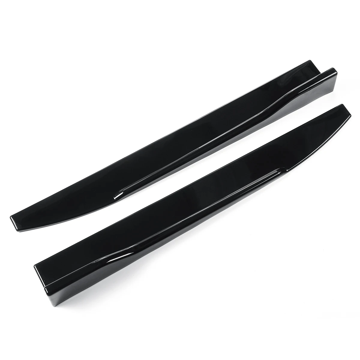 Gloss Black 80 см черный/углеродное волокно Красный Универсальный Автомобильный боковой юбка рокер приспособления для резки крылышко боковые крылья бампер автомобиля Body боковые юбки - Цвет: Gloss Black