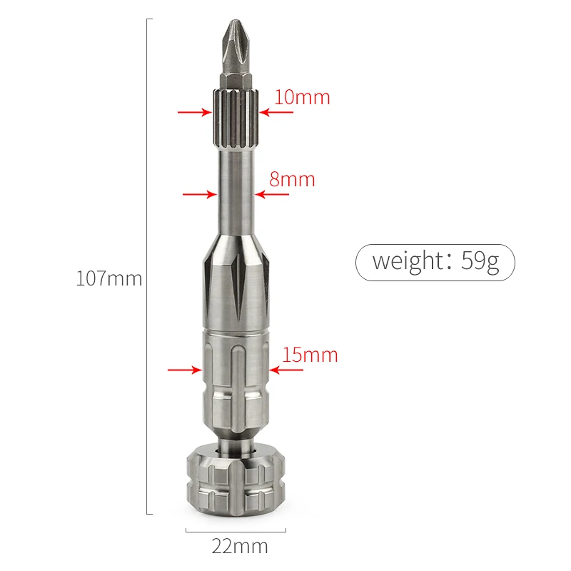 Титановый сплав отвертка EDC разборка открытый езда Инструменты гаджет крест бит титановая отвертка