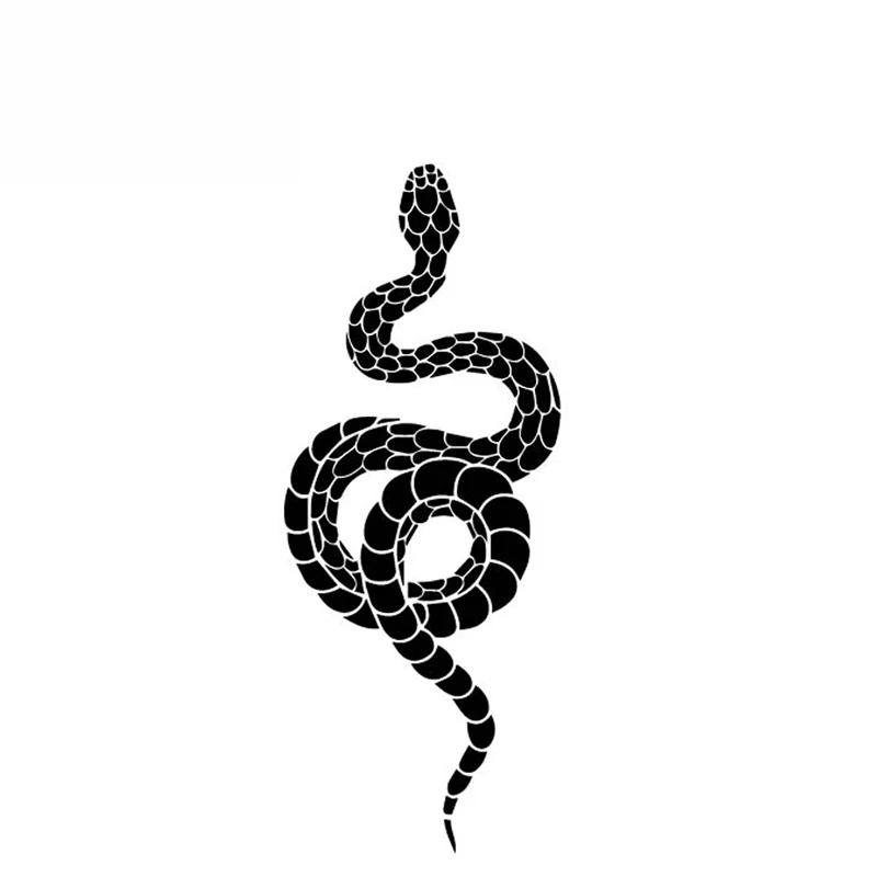 

Индивидуальная наклейка страшная змея бампер креативная фотография виниловая наклейка черный/серебряный, 16 см * 6 см