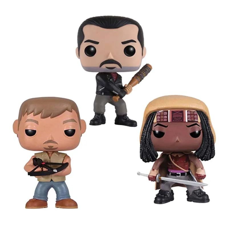Ходячие мертвецы Дэрил Диксон Michonne Negan 10 см ПВХ виниловые фигурки игрушки