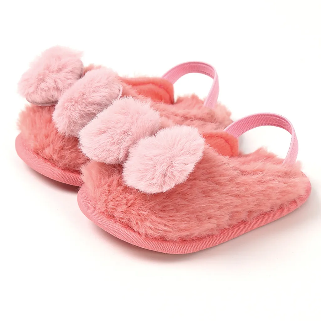 Детские ботинки обувь с бантом для новорожденных девочек и мальчиков из плюша