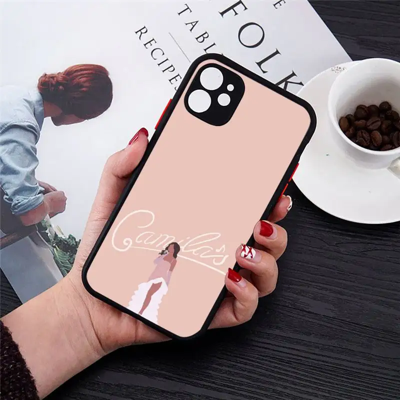 

Camila Cabello color cartoon fashion Phone Case Transparent Matte for iPhone 7 8 11 12 s mini pro X XS XR MAX Plus cover funda