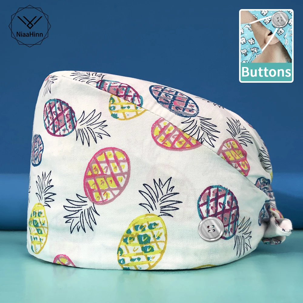 

Color Animal Mode Dustproof Care Cap Scrub Outdoor Work Baotou Nutritionist Breathable Dentist Work Scrub Fitting Cap New