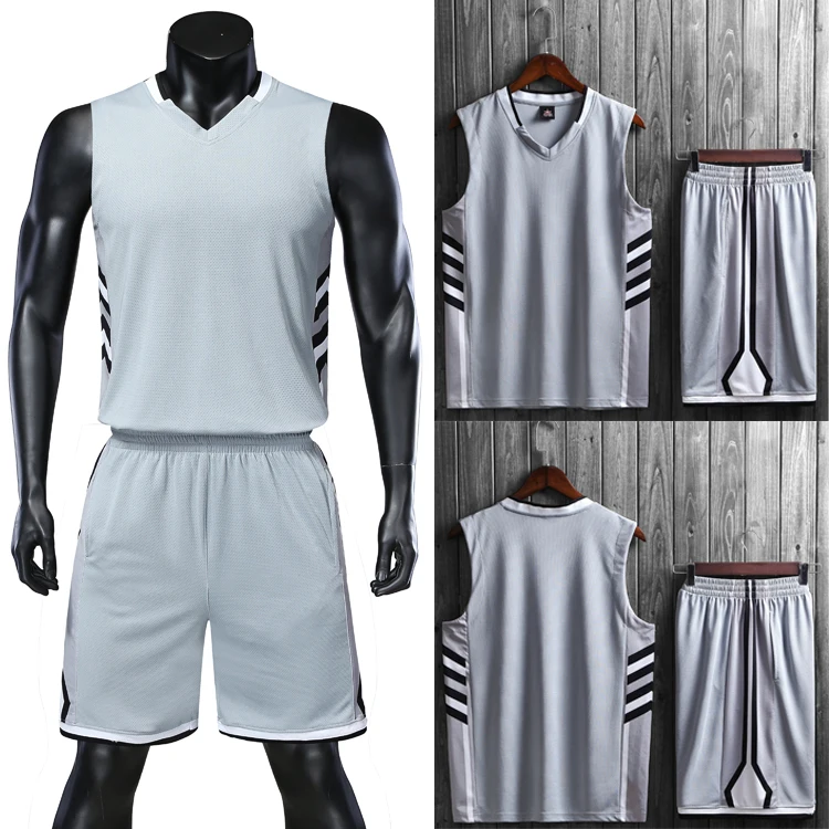 Gray High Quality USA Men Basketball Jerseys Shorts With Side pockets, Basketball Jersey college tracksuits, Team Custom Uniform kit - Цвет: Gray