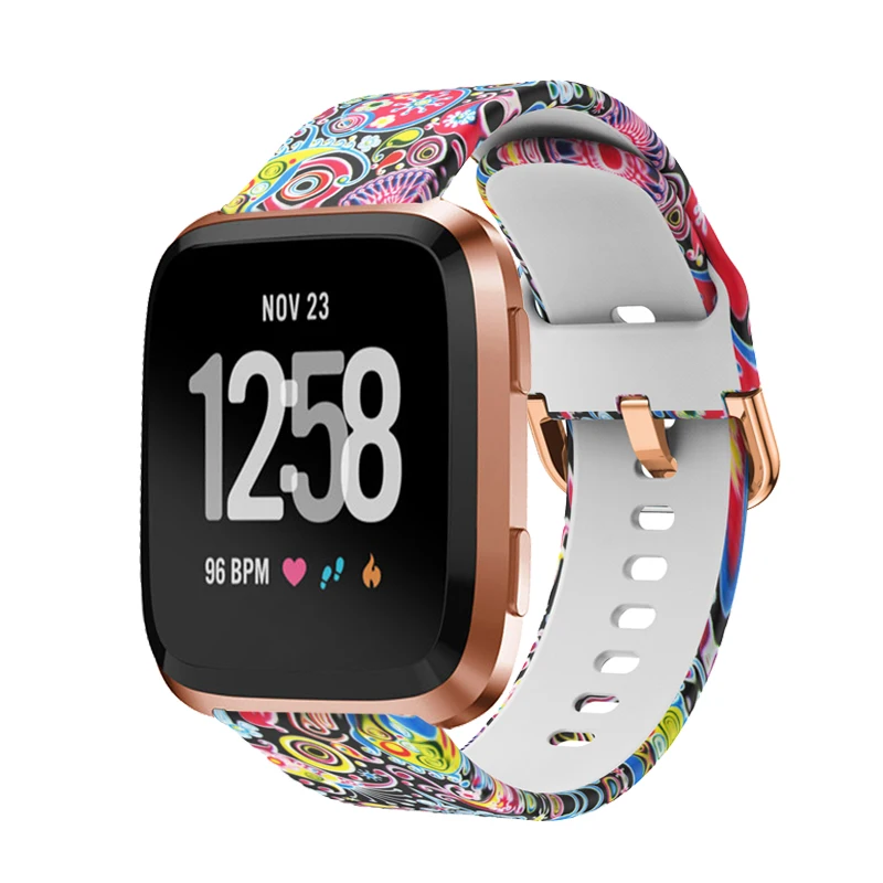 Ремешок спортивный для наручных часов Fitbit Versa 2 сменный Силиконовый Браслет