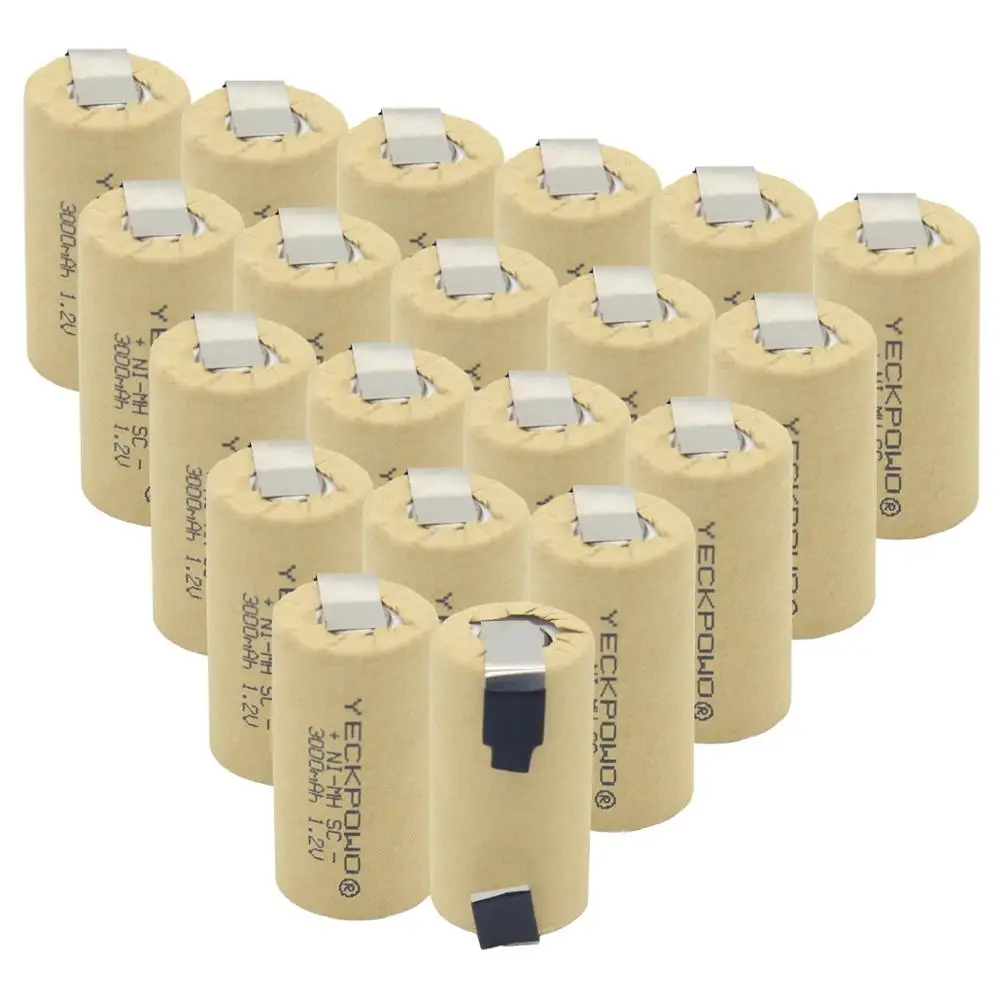NIMH 3000mAh SC батареи sub C Батарея лента для пайки 1 2 V сварочные табы akkus akkumulator metabo bosch