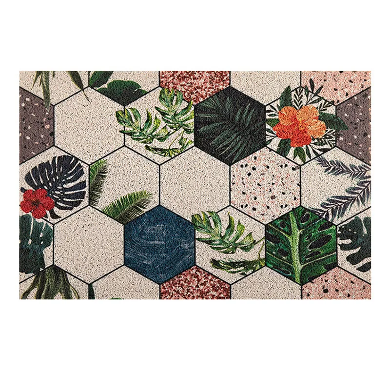 Простой коврик с геометрическим рисунком для входной двери ковер гладкий