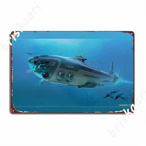 Плакат Subnautica Cyclops Concept художественный металлический плакат для кинотеатра кухни на заказ плакаты роспись жестяной плакат