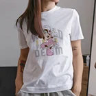 Женские футболки с мультяшным принтом Минни Маус, удобные летние футболки с принтом в стиле Харадзюку, новинка, Прямая поставка, уличный Топ