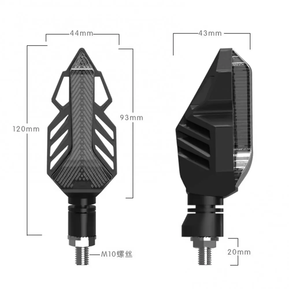 

2 Pcs Motorcycle General Streamer 12V High Brightness LED Turn Signal Light