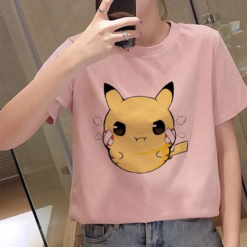 Kawaii Harajuku футболка женская Pokemon Gothic Poleras Mujer De Moda Vogue Camiseta винтажная уличная в