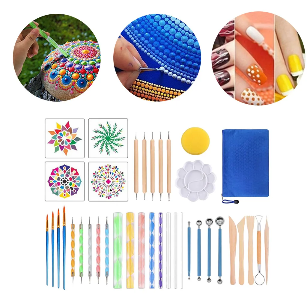 Набор инструментов для закрепления камней набор рисования ручка кисти трафарет